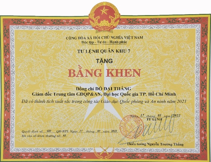 Quân khu 7 tổng kết công tác giáo dục quốc phòng và an ninh năm 2021