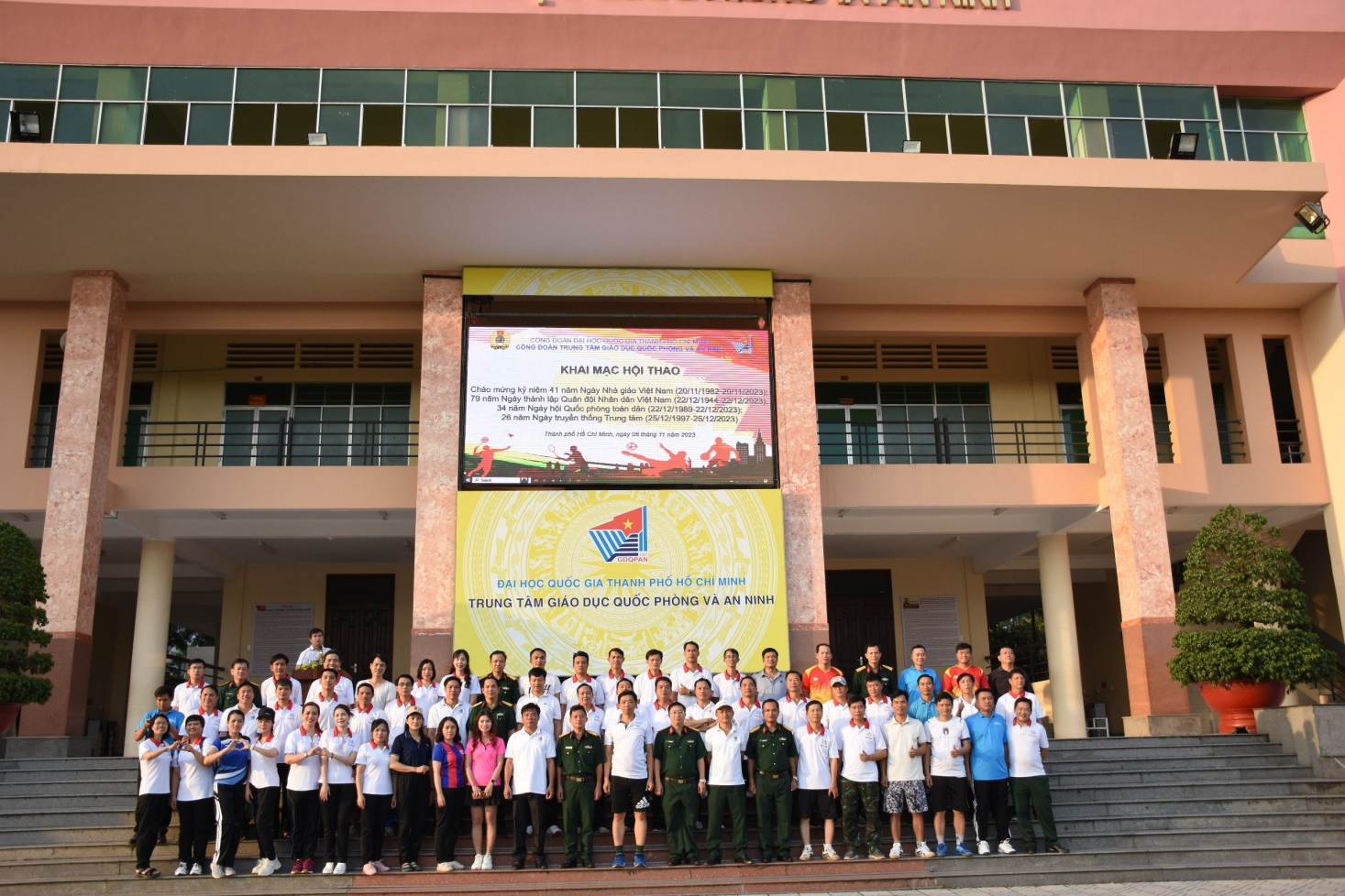 Công đoàn Trung tâm: Khai mạc Hội thao chào mừng Ngày truyền thống Trung tâm GDQPAN 25/12 và các ngày lễ, kỷ niệm trong tháng 11, 12 năm 2023